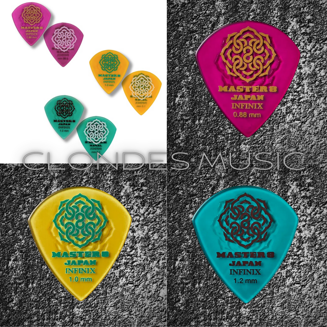 Master 8 INFINIX 橡膠防滑結他撥片 (日本造) | Rubber Grip Guitar Pick (Made in Japan) JAZZ