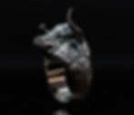 Anello in argento con testa di toro / Silver ring with bull head