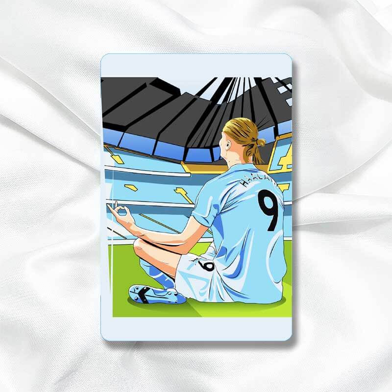 Manchester City Erling Haaland, Kevin De Brune, Football Wood Fridge Magnet