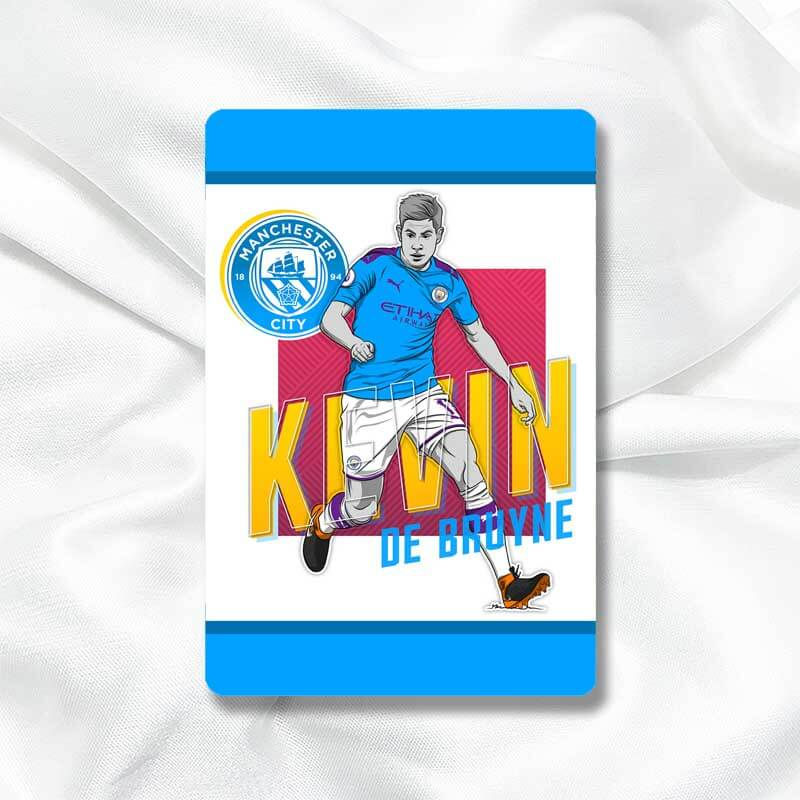 Manchester City Erling Haaland, Kevin De Brune, Football Wood Fridge Magnet 1