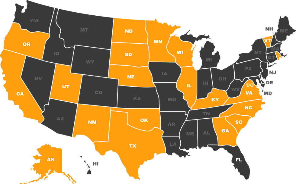 Lightning Lineups States Map