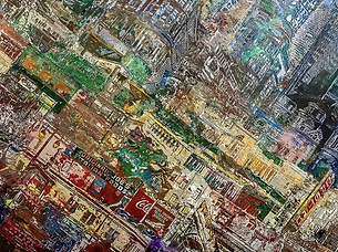 Metropolitan_2019_(Original) ModelingCompound_Acrylic_WoodenPanel_18x24in_HospitalityHouse