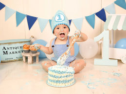 Sesión en Estudio Smash Cake Cumpleaños con Tarta Madrid 