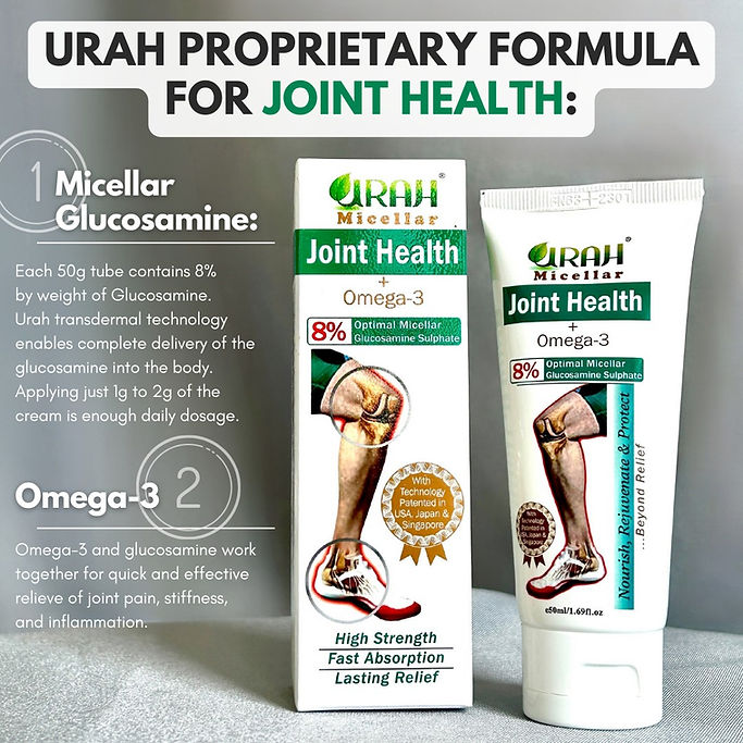 "Urah Joint Cream by Medicalpro, natural joint relief cream in tube