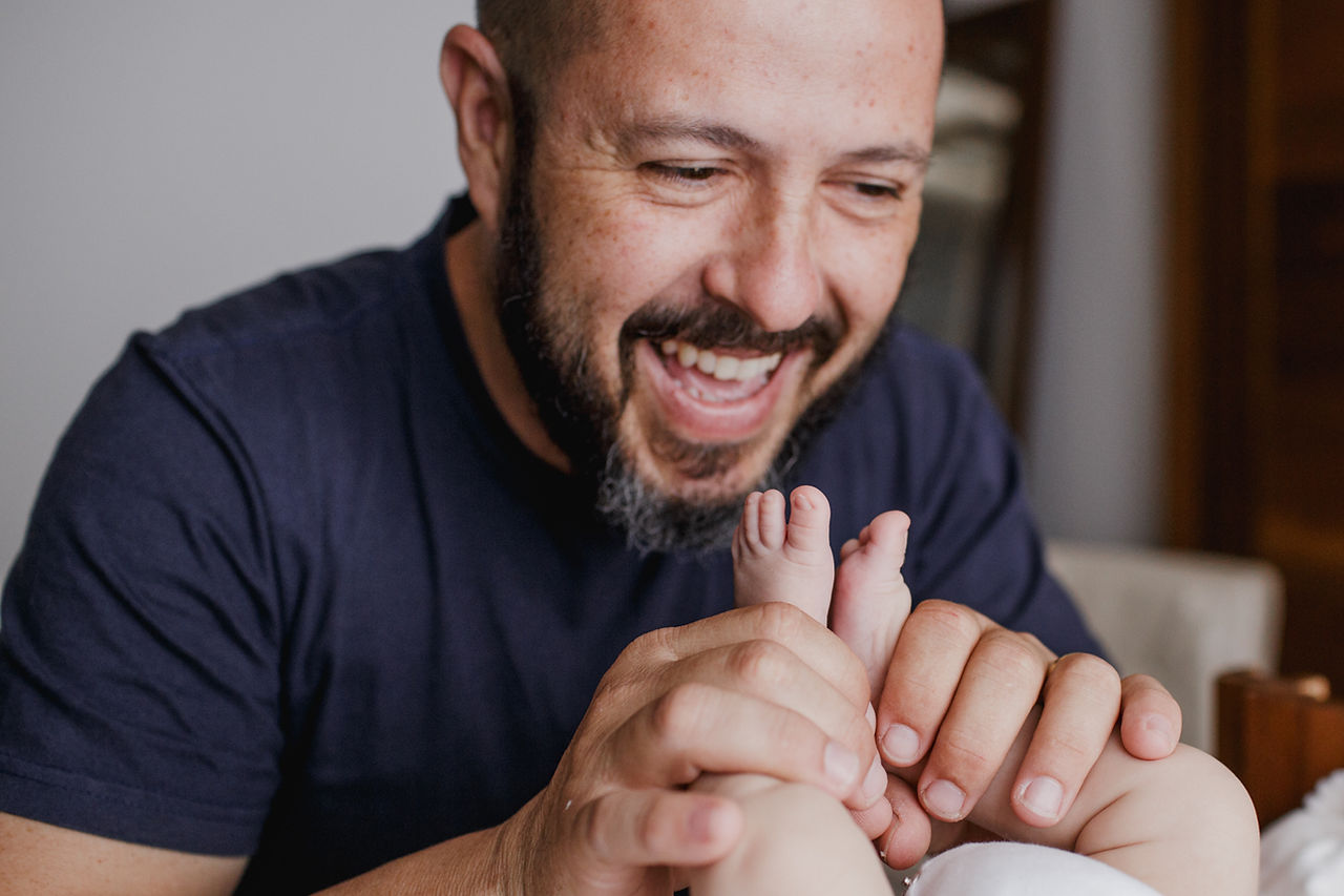 Fotografia bebê em casa
