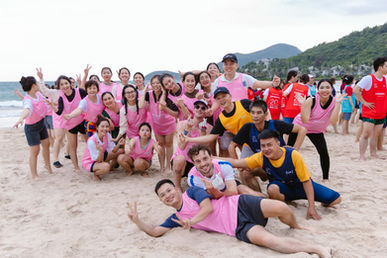 Un-Available team at a beach team-building trip