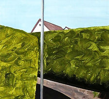 Structure of feeling #1, heggen, huizen, palen