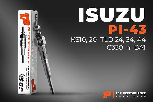 หัวเผา PI-43 - ISUZU ELF 150 250 350 / C240 C330 4BA1 D500 / (20.5V) 24V - TOP PERFORMANCE JAPAN อีซูซุ HKT 9-82513959-0