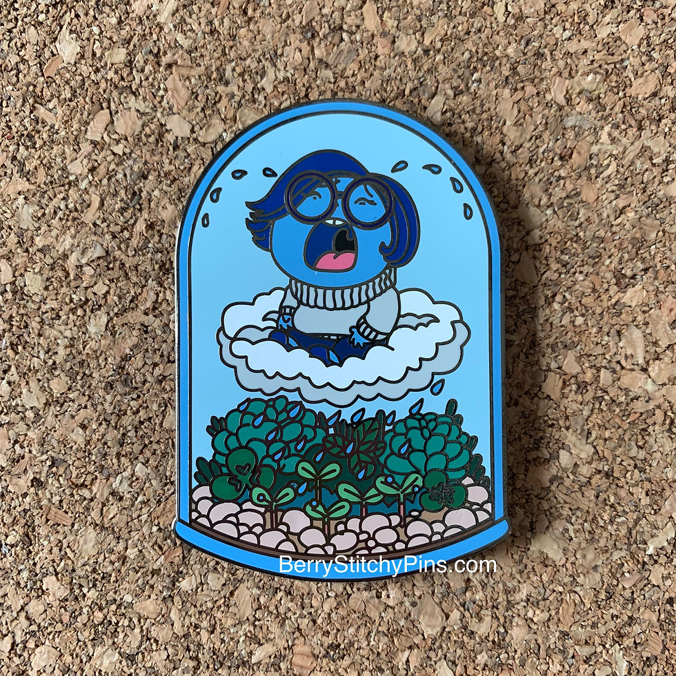 Thumbnail: Sadness Terrarium Enamel Pin