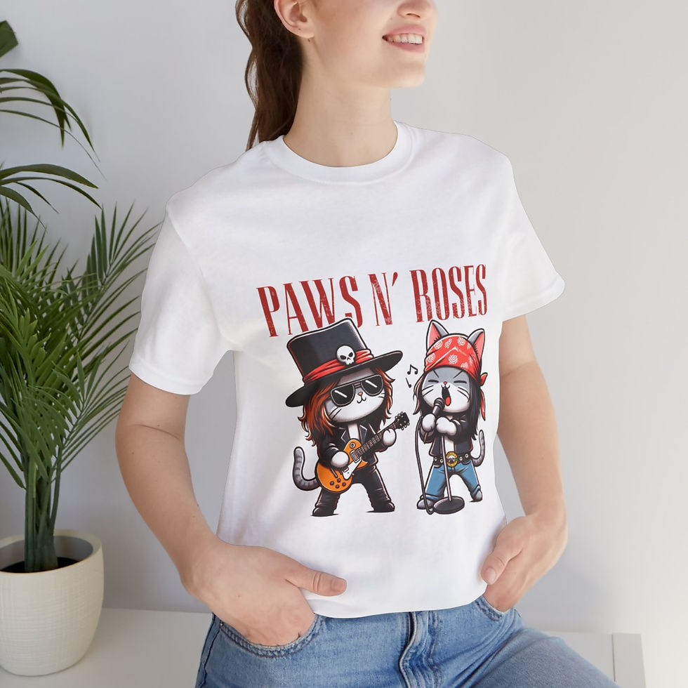 Thumbnail: Cat Paws & Roses- Jersey T-Shirt