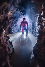Sump exploring, caves, caver, Istra, Croatia