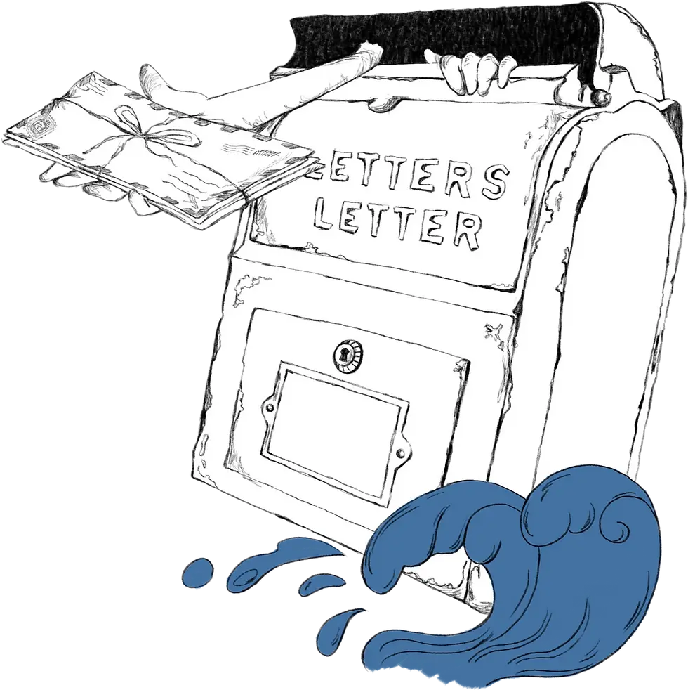 Illustrated story character delivered to kids by mail