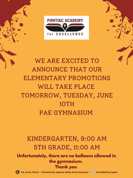 Elementary Promotions, Tuesday, June 10th