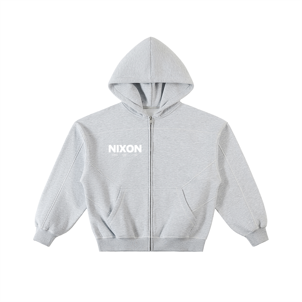 Thumbnail: Boxy Fleece Zip-up Hoodie
