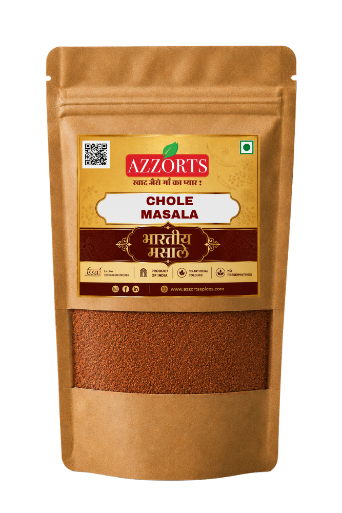Azzorts Chole Masala – rich and aromatic Indian spice blend for flavourful Punjabi chole, chana masala and chole bhature.