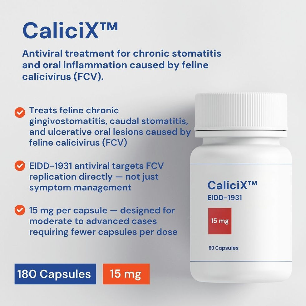 Thumbnail: CaliciX™ 15 mg Antiviral Capsules for Feline Calicivirus (FCV)