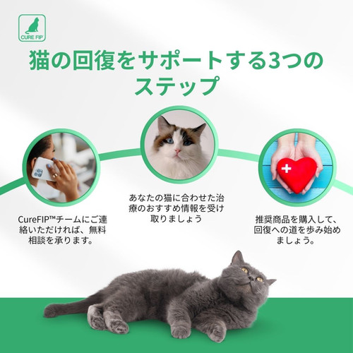 CureFIP™ 経口カプセル｜猫FIP治療 ダブル抗ウイルス配合（GS-441524 +