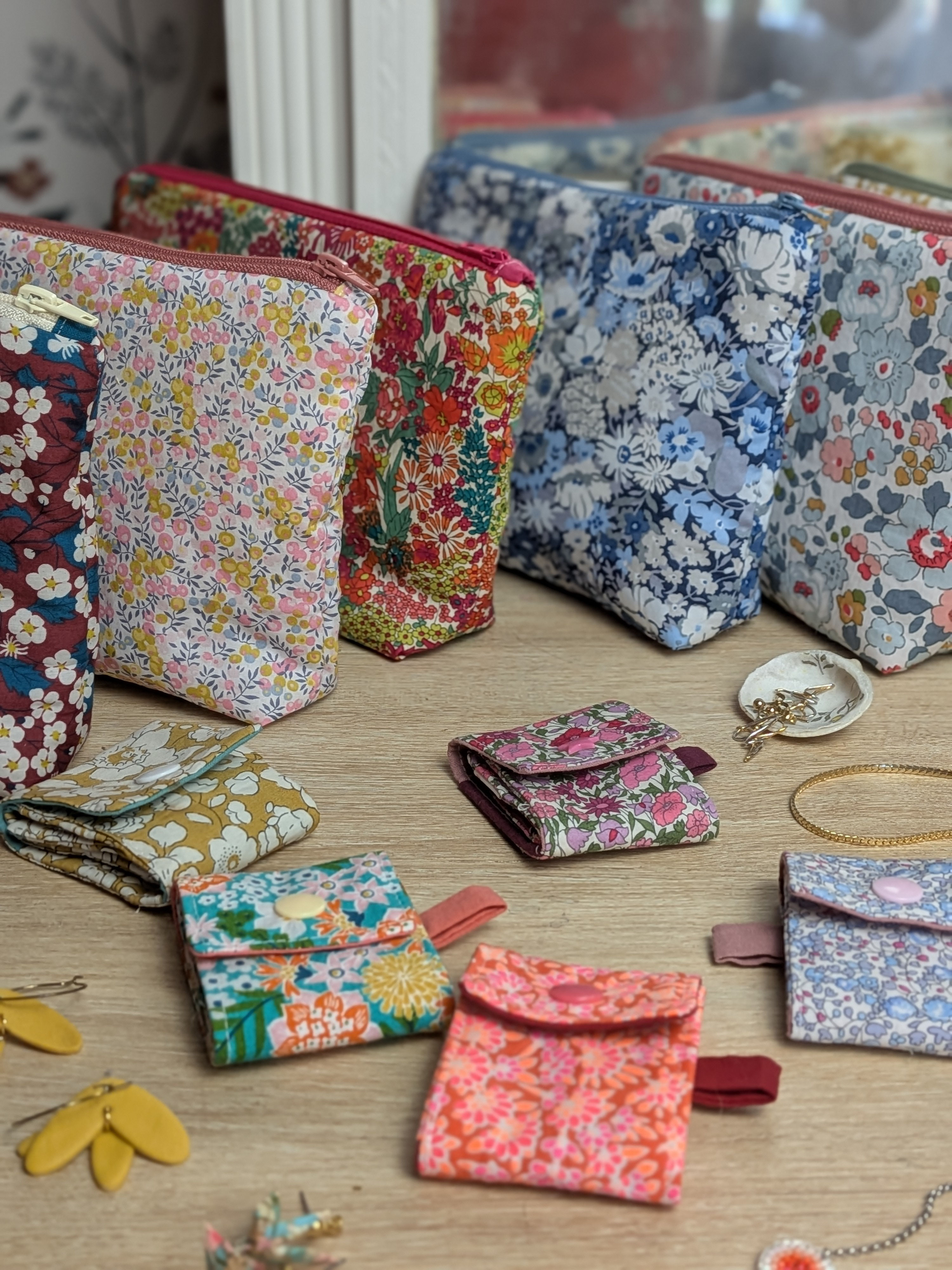 Pochette trapèze Liberty Besty Porcelaine
