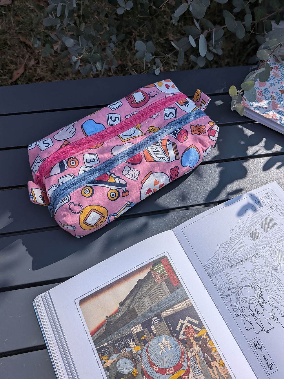 Miniature : Trousse double motif kawaï