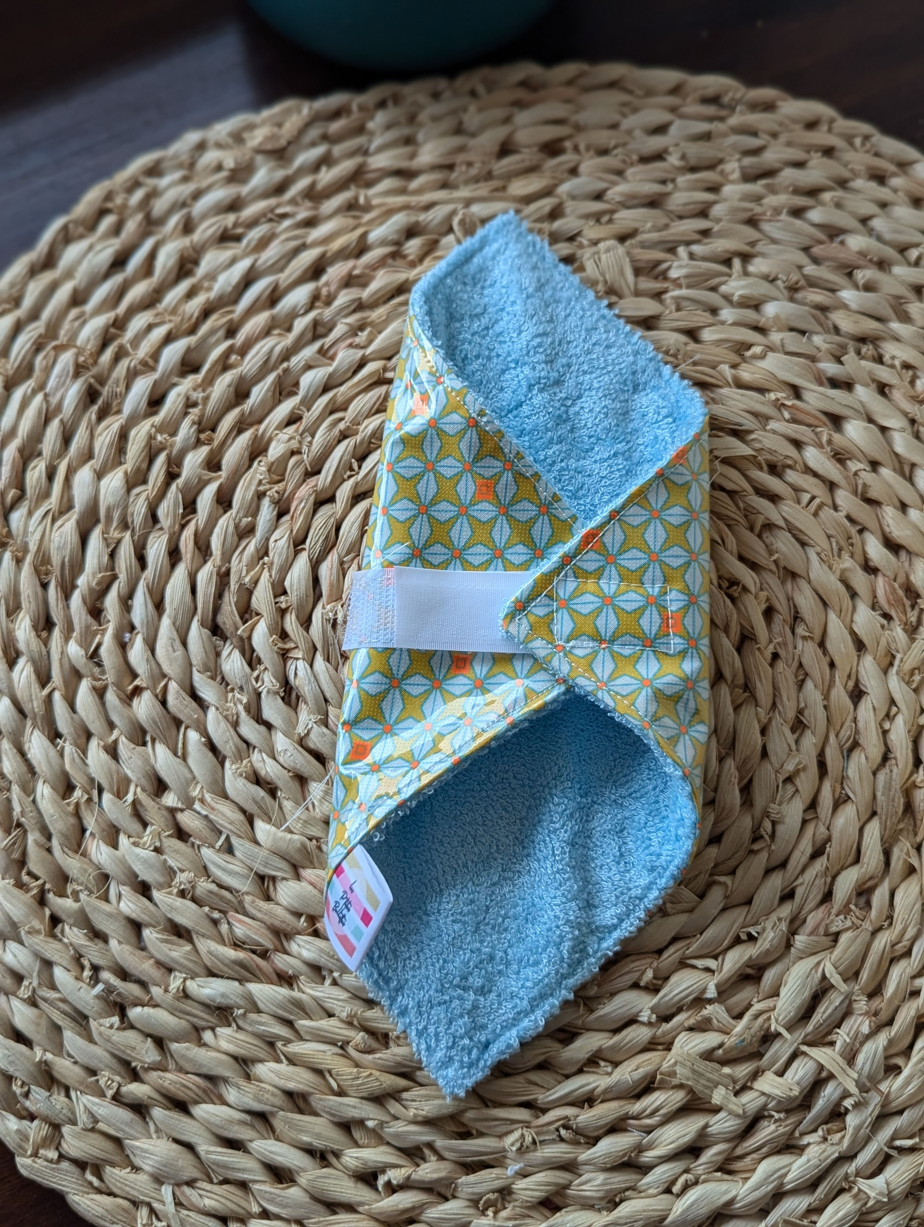 Pochette à savon origami jaune