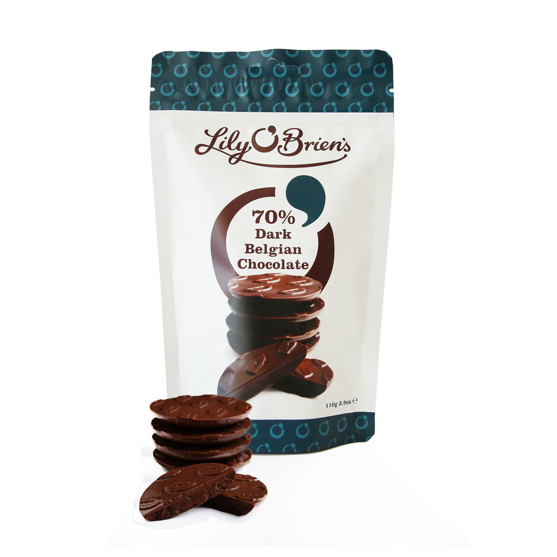 70% Dark Belgian Chocolate Share Bag, 110g