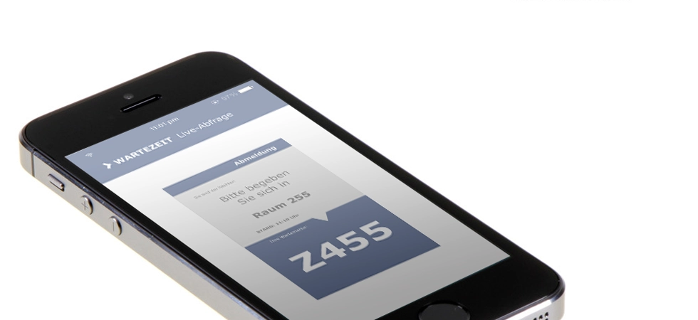 Web-App: Aufruf über ein Smartphone Wartemarke-to-go