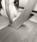 Commercial wood laminate flooring being installed