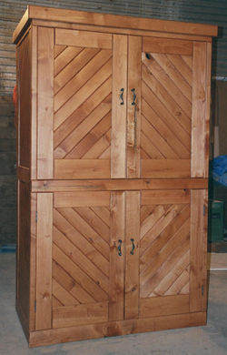 alder entertainment center - front design