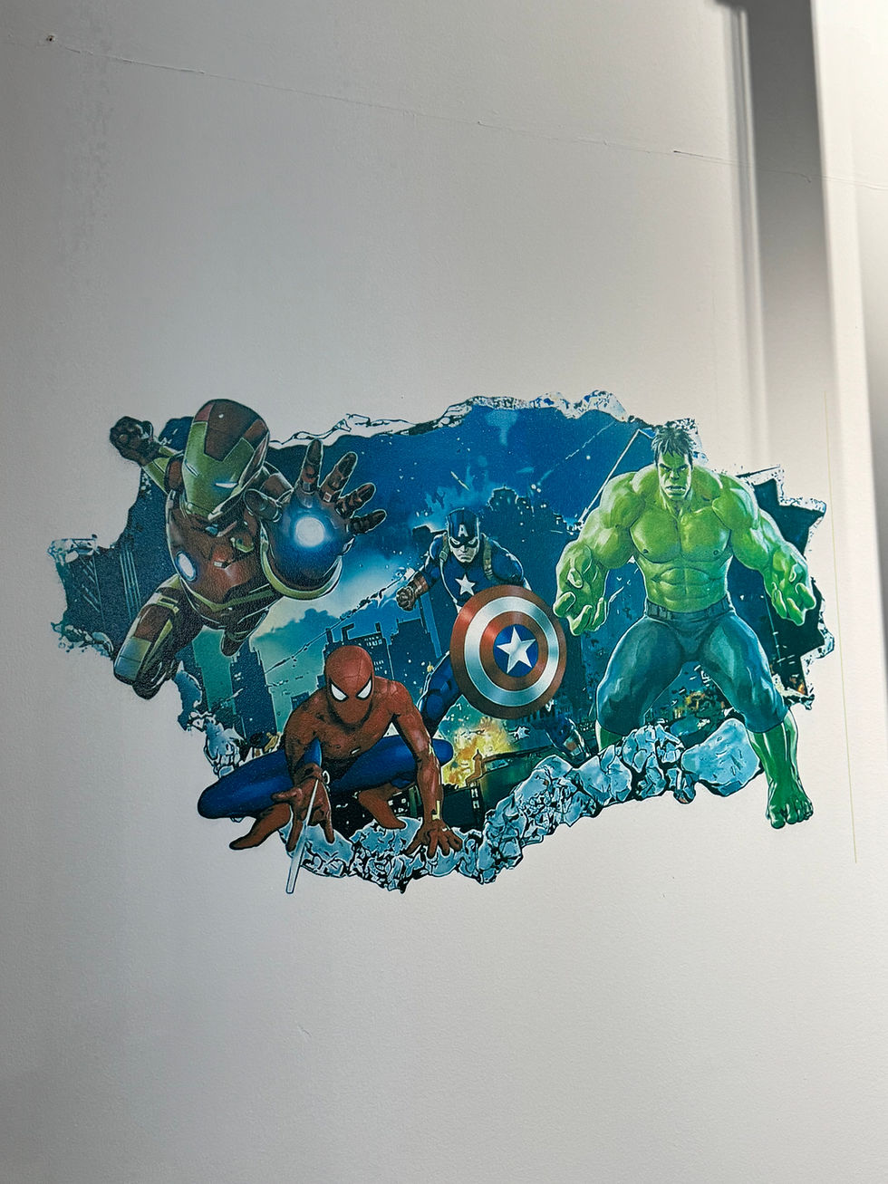 Thumbnail: Marvel Super Heroes 3DMural art on wall