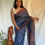 Thumbnail: GREY BENARASI TEXTURED MATKA ZARI SAREE