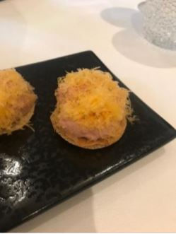 Tartelette- kippenlever- mimolette