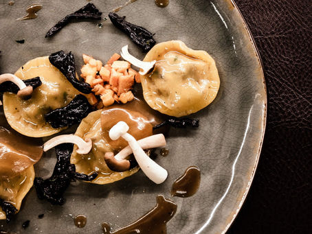 Ravioli met boschampignons