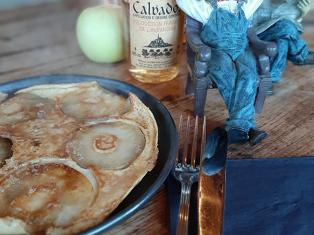 Normandische pannenkoek- crêpe Normande