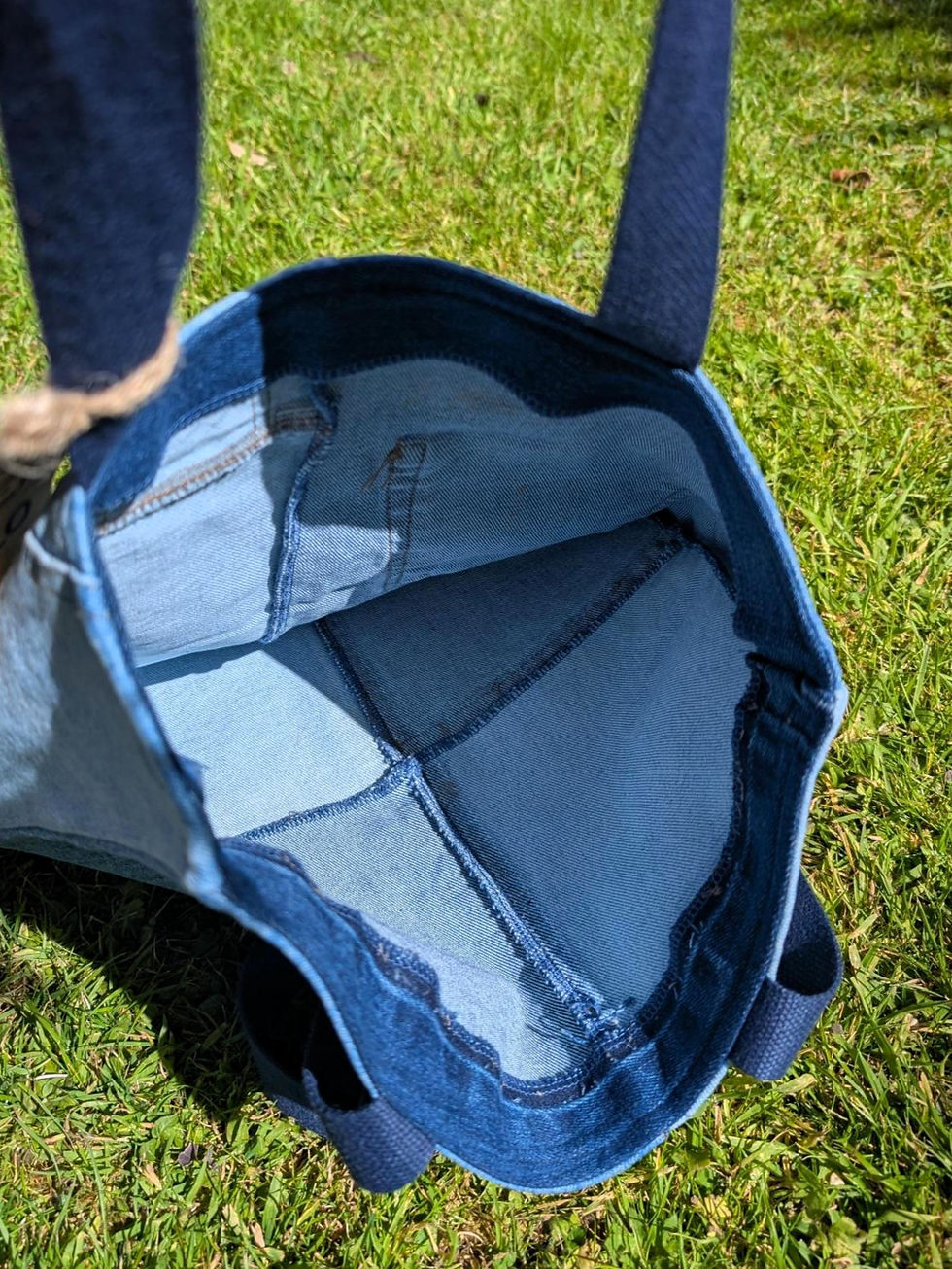 Thumbnail: Light Two‑Tone Denim Tote