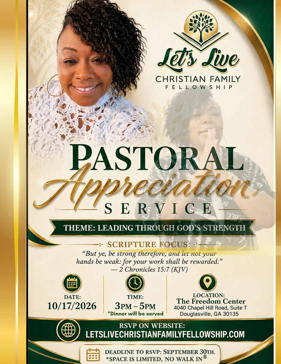 Pastoral Appreciation for Pastor Michelle Johnson