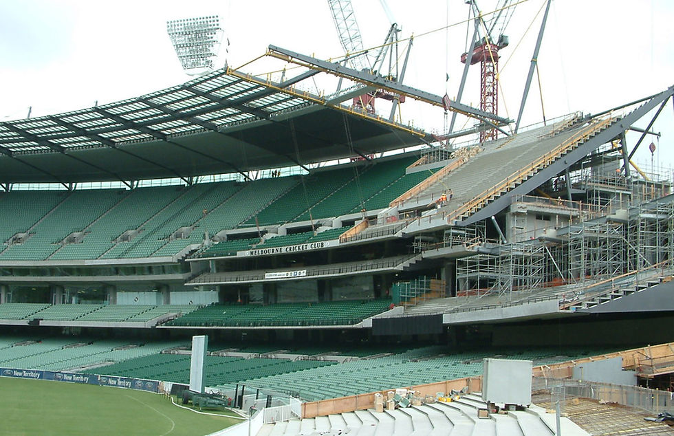 Melbourne Cricket Ground (MCG) stadium seating under construction