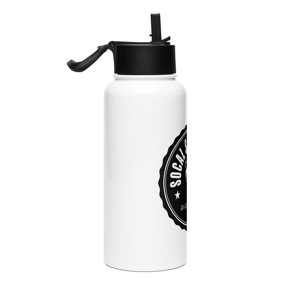 Thumbnail: Stainless steel water bottle with a straw lid