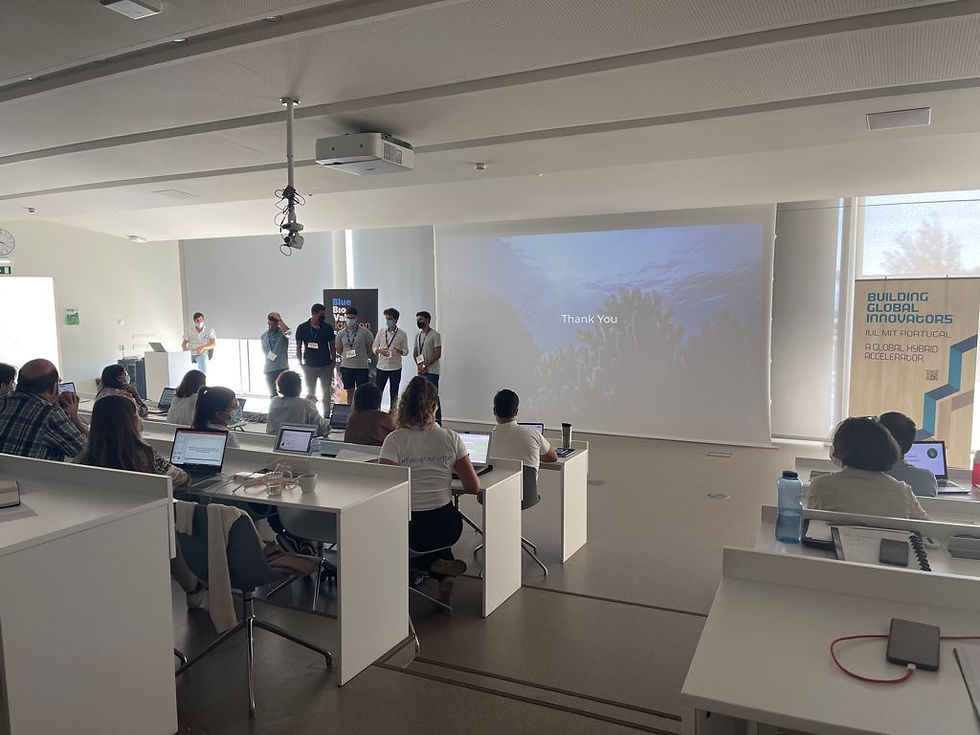 Teams presenting their projects after working on the idea proposal