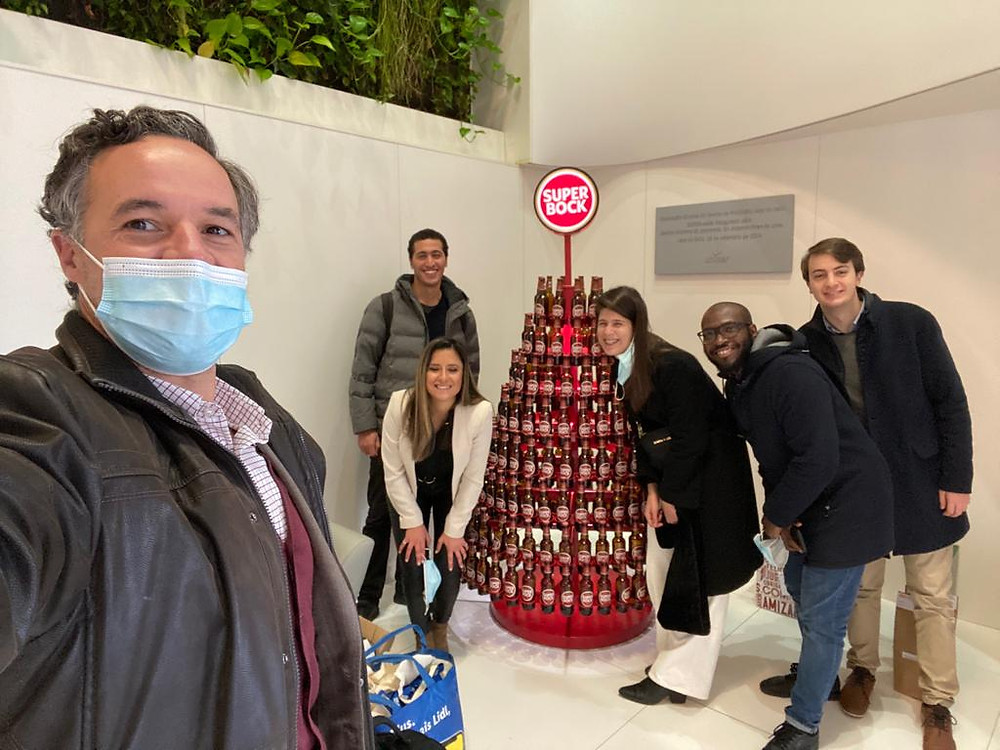 Selfie by the BGI team at the Super Bock headquarters in Porto.