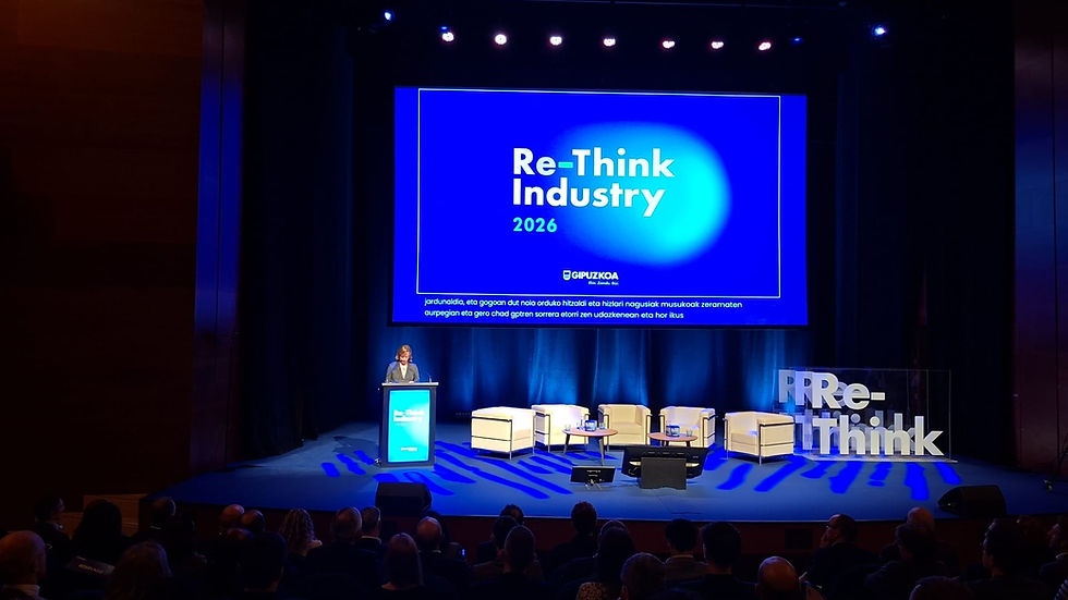Celebrándose ahora mismo Re-Think Industry 2026 en el Kursaal Donostia