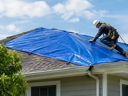 Guide to Emergency Roof Tarping After Storms