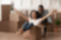 Happy african american young couple firs