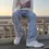 Thumbnail: Trendy Straight-leg Denim Jeans For Men Casual Loose Fit Wide Leg Hip Hop Street