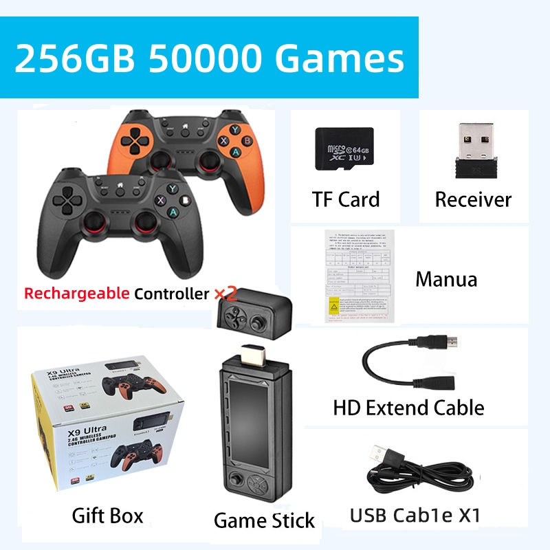 Thumbnail: X9 Ultra Retro Video Game Console 3D HD 4K Game Stick Home Game Console HDMI Wir