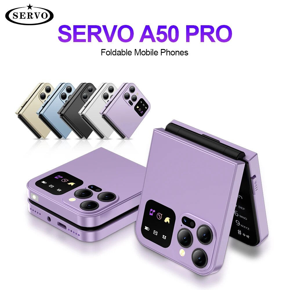 SERVO A50 PRO Foldable Mobile Phone Auto FM Radio Call Record Speed Dial Magic V