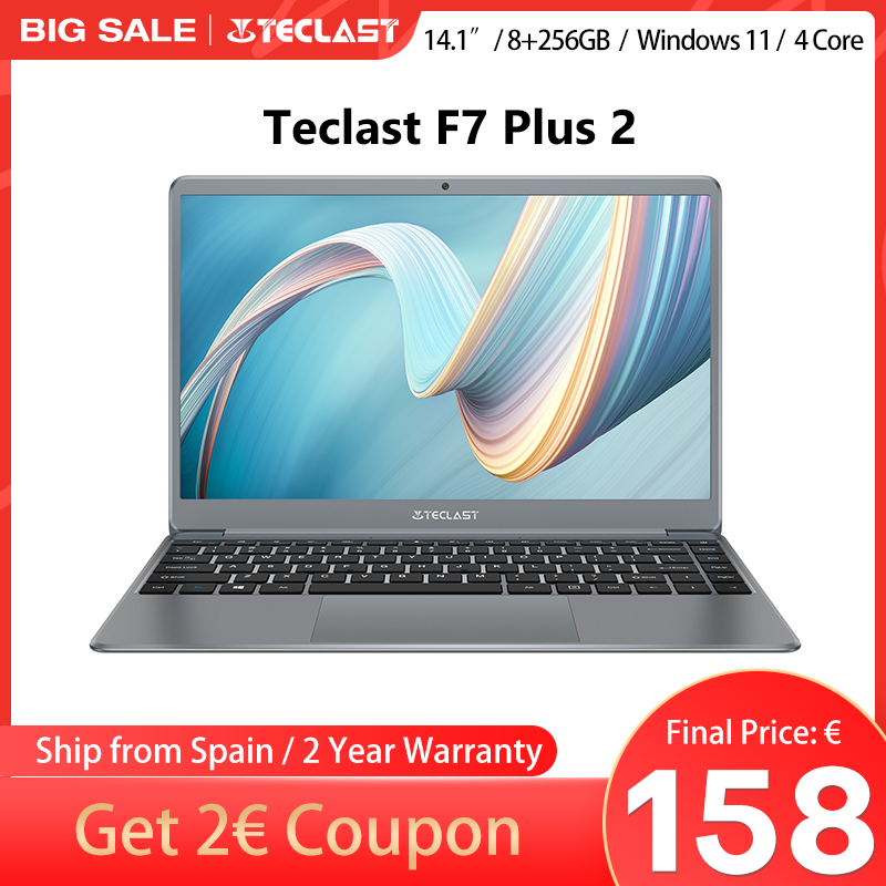 Thumbnail: Teclast F7 Plus 2, 14.1 Inch Laptop, Celeron N4120, 8Gb Ram, 256Gb Rom, Uhd Grap