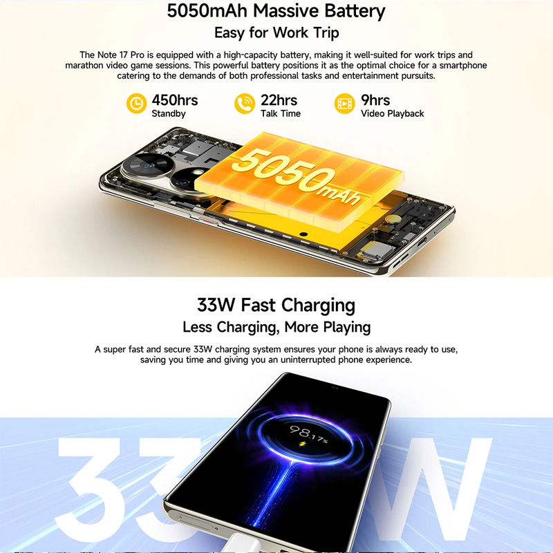 Thumbnail: In Stock Ulefone Note 17 Pro,24GB+256GB,Android 13,NFC,6.78" 120HZ AMOLED Curved