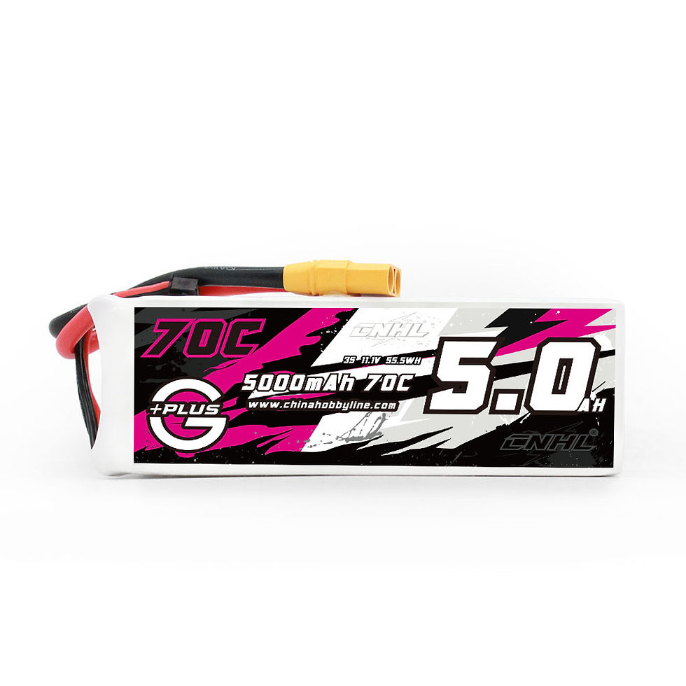 Thumbnail: CNHL Lipo Battery 3S 4S 6S 11.1V 14.8V 22.2V 5000mAh 70C With XT90 Plug for RC C
