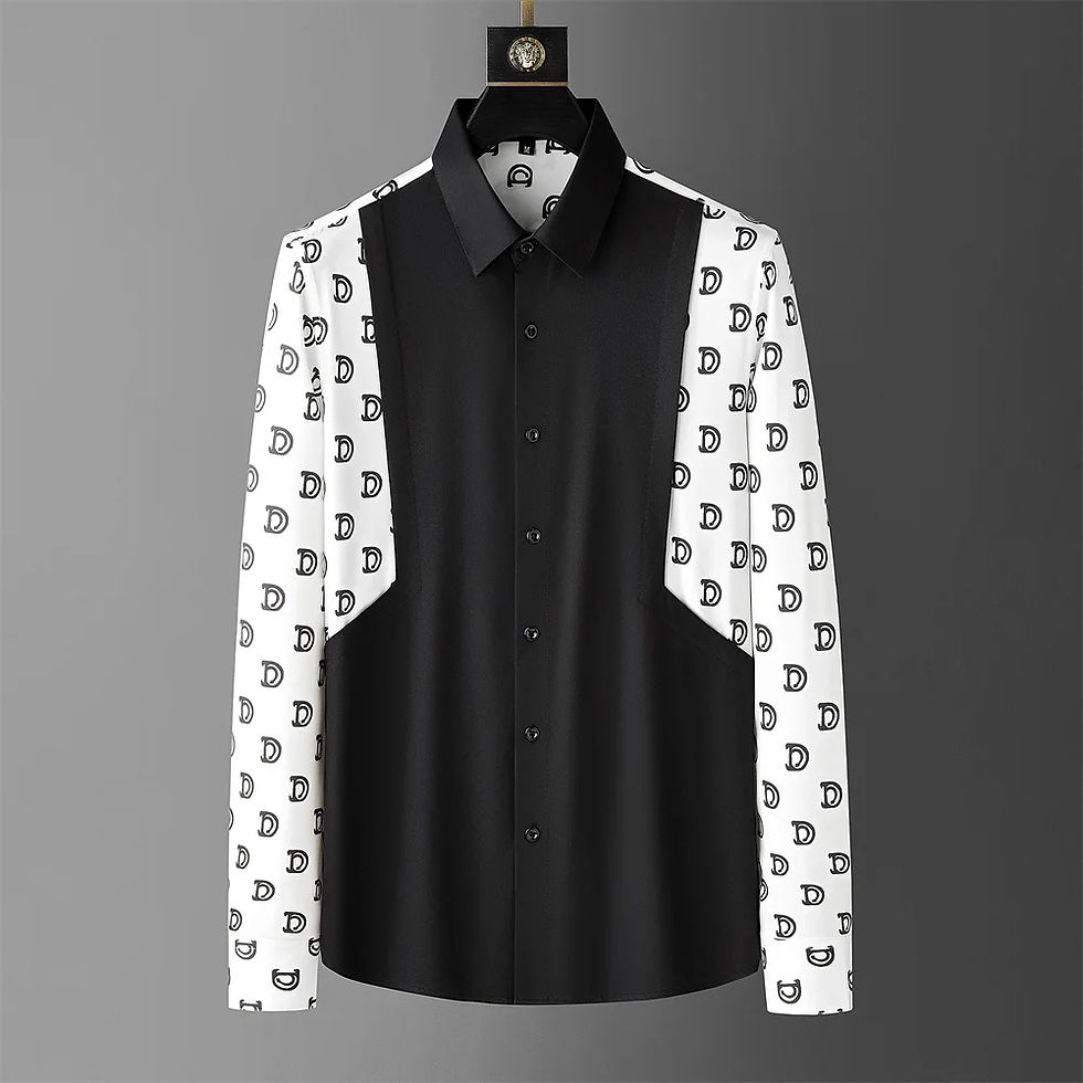 Thumbnail: Luxury Printed Shirt Men's Long Sleeve Casual Shirt High Quality Fashion Popular