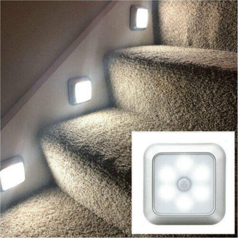 Thumbnail: Motion Sensor Night Light LED Wall Lamp Closet Cabinet Stair Wireless for Ladder